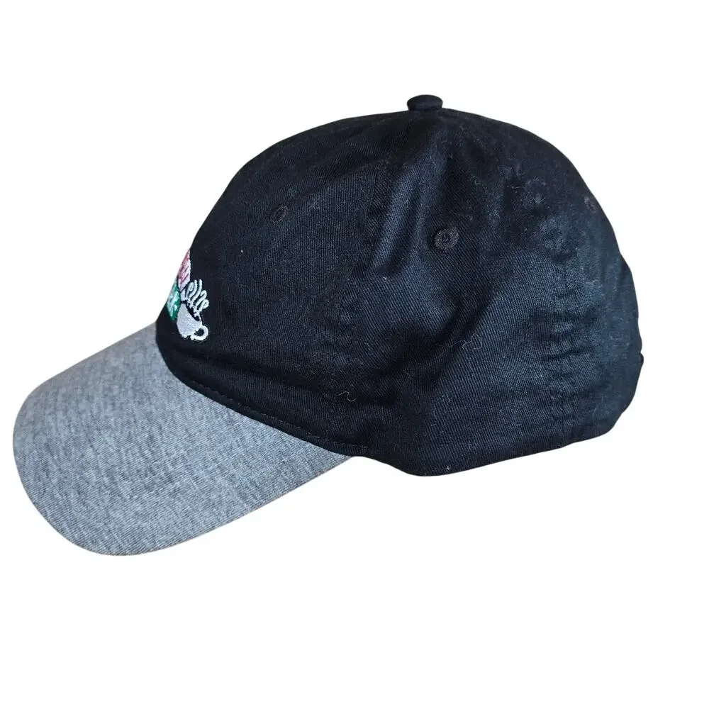 Friends Central Perk Spellout Logo Baseball Hat Cap Black Gray Adjustable Strap